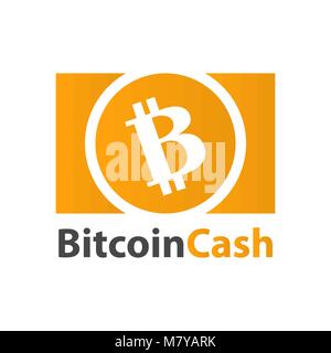 Bitcoin Cash crypto currency coin icon isolated on a white background. Virtual money icon collection.Cryptocurrency in flat style.Symbol of smart tech Stock Vector