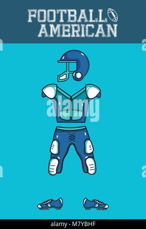 American football armour Stock Vector