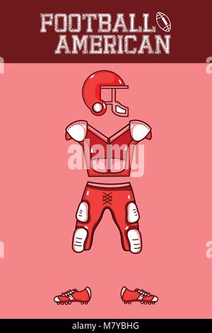 American football armour Stock Vector