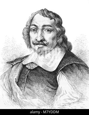 Samuel de Champlain (1567-1635), portrait of the French explorer, cartographer and navigator, famous for the founding of Quebec. Illustration from the 19thC book 'A Popular History of France from the Earliest Times' Stock Photo