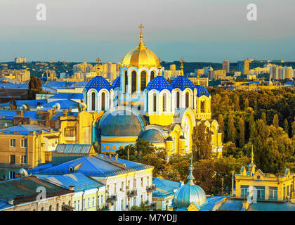 Volodymyrs cathedral in center of Kiev city, Ukraine Stock Photo