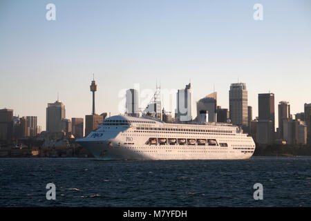 cruise liner P&O carnival spirit sydney harbour sydney new south wales australia Stock Photo