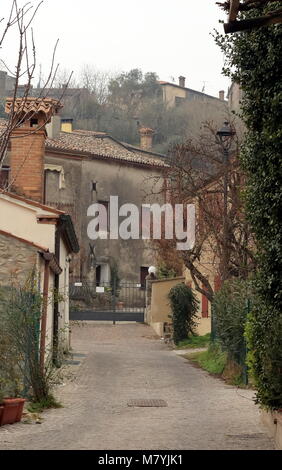 Arquà Petrarca, Italy province of Padua, where poet Francesco Petrarca lived and died Stock Photo