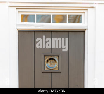 detail image of an old door and transom Stock Photo
