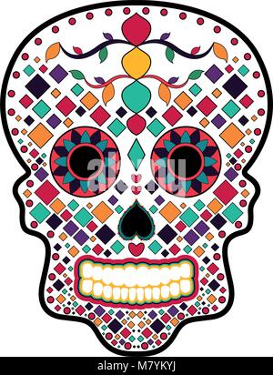 Floral ornamente head skull. Day of the dead Stock Vector Image & Art ...