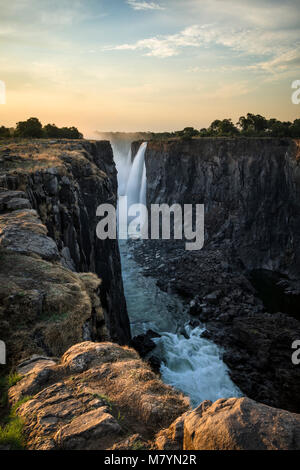 Victoria Falls in Zimbabwe Stock Photo