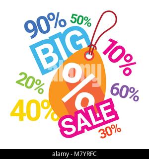 Big Sale Tag In Egg Shape Easter Shopping Flyer Poster Holiday Discounts Banner Stock Vector