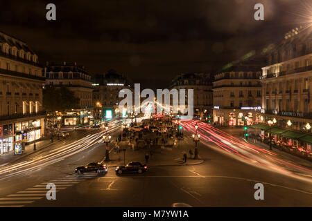 view of Avenue de l'Opéra from the Garnier Opera House , Paris, France