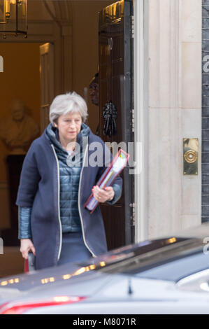 London, 14th March 2018 The Prime Minister Theresa May leaves 10 Downing Street Credit Ian Davidson/Alamy Live News Stock Photo