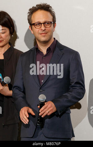 Tokyo, Japan. 14th Mar, 2018. American film director Jake Kasdan attends a special screening event for the film ''Jumanji: Welcome to the Jungle'' on March 14, 2018, Tokyo, Japan. The sequel of 1995 hit ''Jumanji'' will be released in Japan on April 6. (Photo by Rodrigo Reyes Marin/AFLO) Credit: Aflo Co. Ltd./Alamy Live News Stock Photo