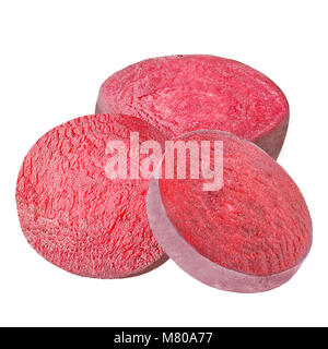 Isolated beets. Piece of beet isolated on white background with clipping path as package design element. Stock Photo