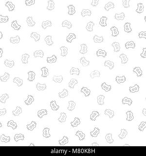 Cryptocurrency seamless pattern. Crypto currency background. Vector illustration Stock Vector