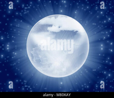 a shining globe in the dark blue universe Stock Photo