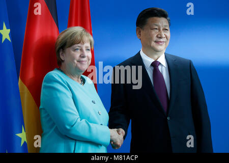 BKin Angela Merkel, Xi Jinping - Treffen der dt. Bundeskanzlerin mit dem chinesischen Staatspraeisdenten, Bundeskanzleramt, 5. Juli 2017, Berlin.
