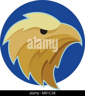 Bald Eagle or Hawk Mascot Head Face Cartoon Stock Vector Image & Art ...