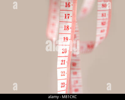 measuring tape ,There Meter Use a tape measure to measure things like the seamstress measure of the cable jacket. Stock Photo