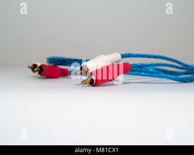 Audio Video Cable, put on a white background. Stock Photo