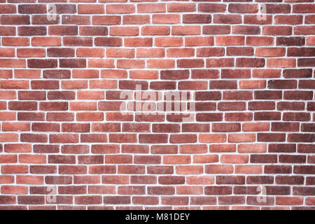 Pattern of new red brick wall interior decoration texture for background Stock Photo