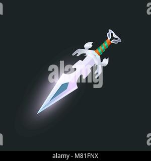 Magic knife isolated game element Stock Vector