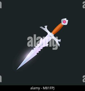 Magic sabre isolated game element Stock Vector