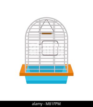 Cage for bird isolated vector icon Stock Vector