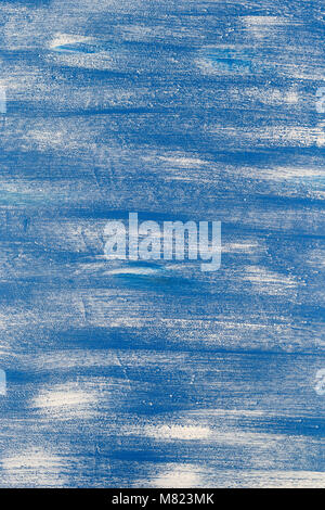 seamless bold pattern with thick brushstrokes and thin stripes hand painted in blue and white colors. Dynamic striped Stock Photo