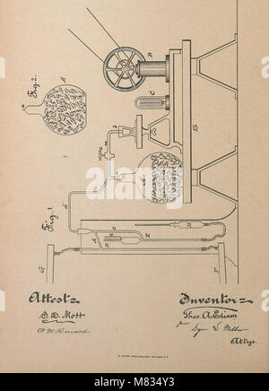 Collection of United States patents granted to Thomas A. Edison, 1869-1884 (1869) (14570102398) Stock Photo