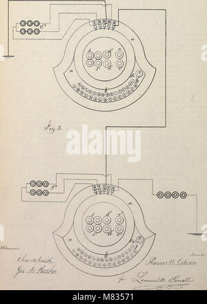 Collection of United States patents granted to Thomas A. Edison, 1869-1884 (1869) (14756582855) Stock Photo