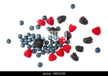 fresh, summer, ripe, bright berries isolated on white Stock Photo
