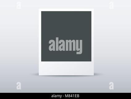 design vector of polaroid photo frame template with rotate option Stock Vector