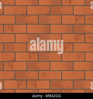 Wall of red brick Stock Vector