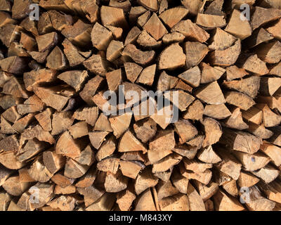 Stacked firewood Stock Photo