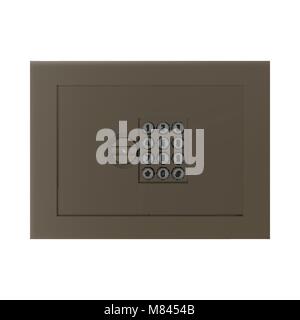 Safe box for money vector illustration. Key with password. Stock Vector