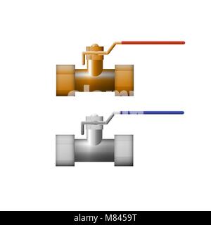 Partner valve vector illustration. Equipment for the water. Stock Vector