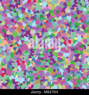 Seamless pattern background with splashes of paint. Multicolor spots and blots vector illustration. Stock Vector