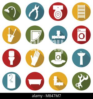 Repair icons set. Work tools and equipment. Building sign collection vector illustration. Stock Vector
