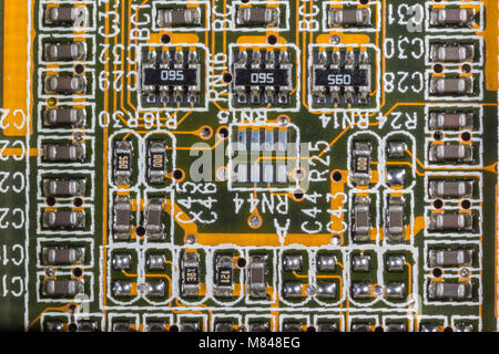 The Resistors at the middle of CPU socket. Stock Photo