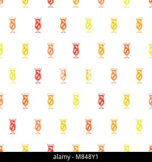Seamless pattern background in alcoholic beverages. Alcohol Cocktails vector illustration. Stock Vector