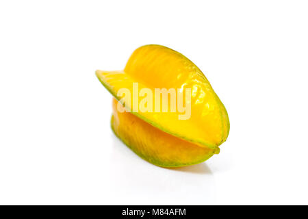 Exotic starfruit or averrhoa carambola isolated on white background Stock Photo