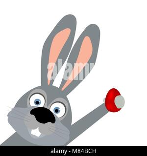 Rabbit with egg Stock Vector