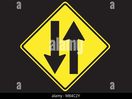 design vector of two way street sign Stock Vector