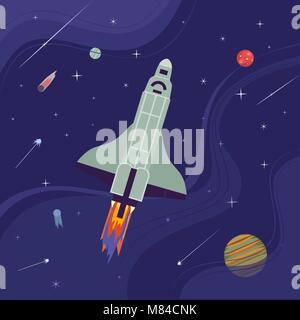 Outer space icon, Stock Vector