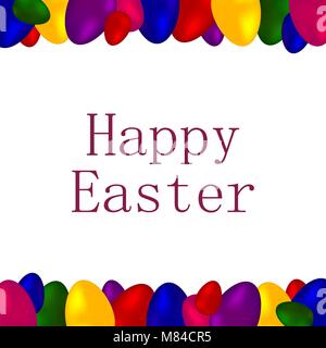 Collection of colorful colored eggs  Stock Vector