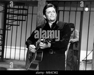 JOHNNY CASH (1932-2003) Promotional photo of American singer and songwriter about 1970 Stock Photo