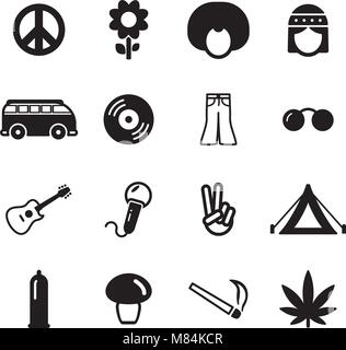 Hippie Icons Stock Vector