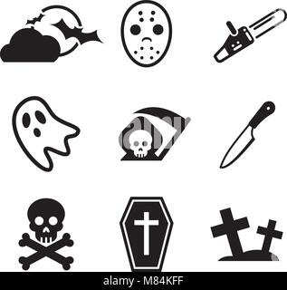 Horror Icons Stock Vector