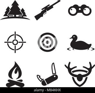 Hunting Rifle Isolated Icon in Flat Style Stock Vector Image & Art - Alamy