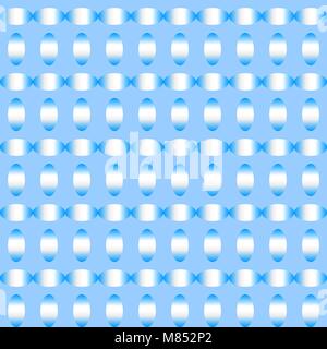 Abstract ellipse shape pattern in gradient blue and white color on sky blue background. Vector illustration. Stock Vector