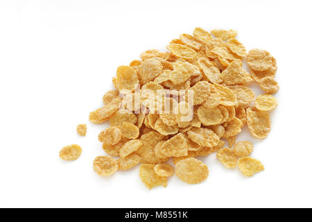 cornflakes on white background isolated Stock Photo