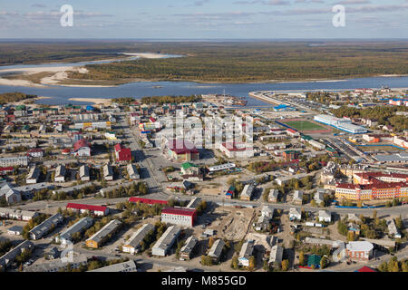 Top View Of The Tarko-sale Town, Yamalo-Nenets Autonomous Okrug Stock ...